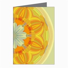 Sunshine Sunny Sun Abstract Yellow Greeting Cards (pkg Of 8) by Ravend