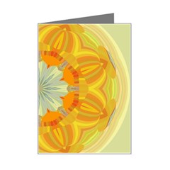 Sunshine Sunny Sun Abstract Yellow Mini Greeting Card by Ravend