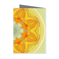 Sunshine Sunny Sun Abstract Yellow Mini Greeting Cards (pkg Of 8) by Ravend