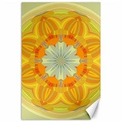 Sunshine Sunny Sun Abstract Yellow Canvas 24  X 36  by Ravend