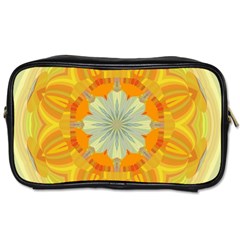 Sunshine Sunny Sun Abstract Yellow Toiletries Bag (one Side) by Ravend