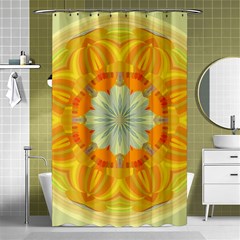 Sunshine Sunny Sun Abstract Yellow Shower Curtain 48  X 72  (small)  by Ravend