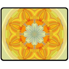 Sunshine Sunny Sun Abstract Yellow Two Sides Fleece Blanket (medium) by Ravend