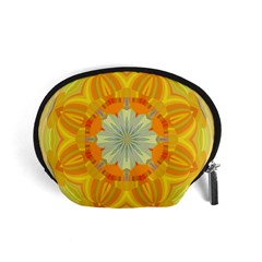 Sunshine Sunny Sun Abstract Yellow Accessory Pouch (small) by Ravend