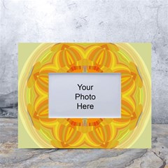 Sunshine Sunny Sun Abstract Yellow White Tabletop Photo Frame 4 x6  by Ravend