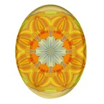 Sunshine Sunny Sun Abstract Yellow Oval Glass Fridge Magnet (4 pack) Front