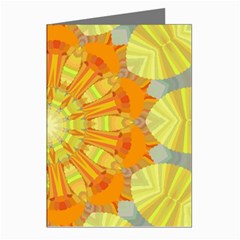 Sunshine-sunny-sun-abstract-yellow - Greeting Cards (pkg Of 8) by Ravend