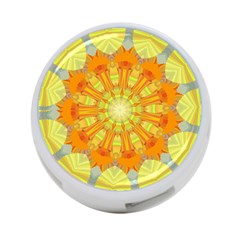 Sunshine-sunny-sun-abstract-yellow - 4-port Usb Hub (one Side) by Ravend