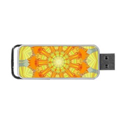 Sunshine-sunny-sun-abstract-yellow - Portable Usb Flash (two Sides) by Ravend