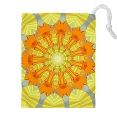 Sunshine-sunny-sun-abstract-yellow - Drawstring Pouch (4xl) by Ravend