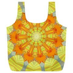 Sunshine-sunny-sun-abstract-yellow - Full Print Recycle Bag (xxl) by Ravend