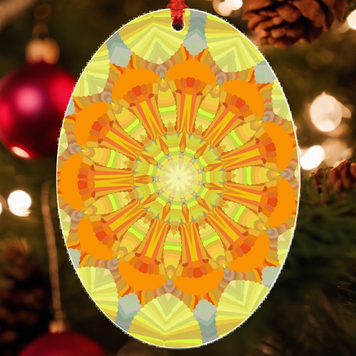 Sunshine-sunny-sun-abstract-yellow - UV Print Acrylic Ornament Oval