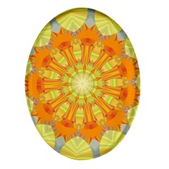 Sunshine-sunny-sun-abstract-yellow - Oval Glass Fridge Magnet (4 Pack) by Ravend