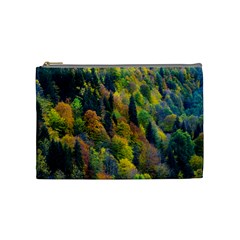 Forest Trees Leaves Fall Autumn Nature Sunshine Cosmetic Bag (medium) by Ravend