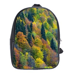 Forest Trees Leaves Fall Autumn Nature Sunshine School Bag (large) by Ravend