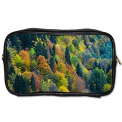 Forest Trees Leaves Fall Autumn Nature Sunshine Toiletries Bag (one Side) by Ravend