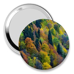 Forest Trees Leaves Fall Autumn Nature Sunshine 3  Handbag Mirrors by Ravend