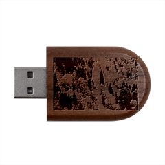 Forest Trees Leaves Fall Autumn Nature Sunshine Wood Oval Usb Flash Drive by Ravend