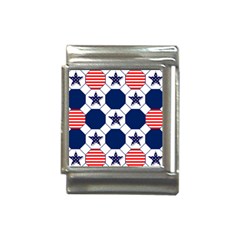 Patriotic Symbolic Red White Blue Italian Charm (13mm) by Ravend