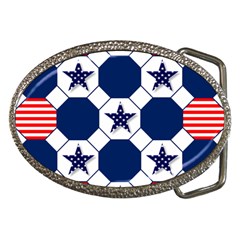 Patriotic Symbolic Red White Blue Belt Buckles by Ravend