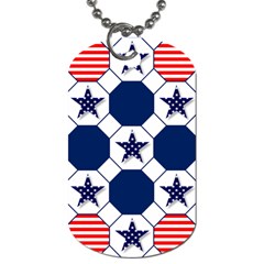 Patriotic Symbolic Red White Blue Dog Tag (one Side) by Ravend