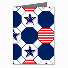 Patriotic Symbolic Red White Blue Greeting Card by Ravend