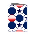 Patriotic Symbolic Red White Blue Mini Greeting Card Right