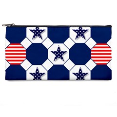 Patriotic Symbolic Red White Blue Pencil Case by Ravend