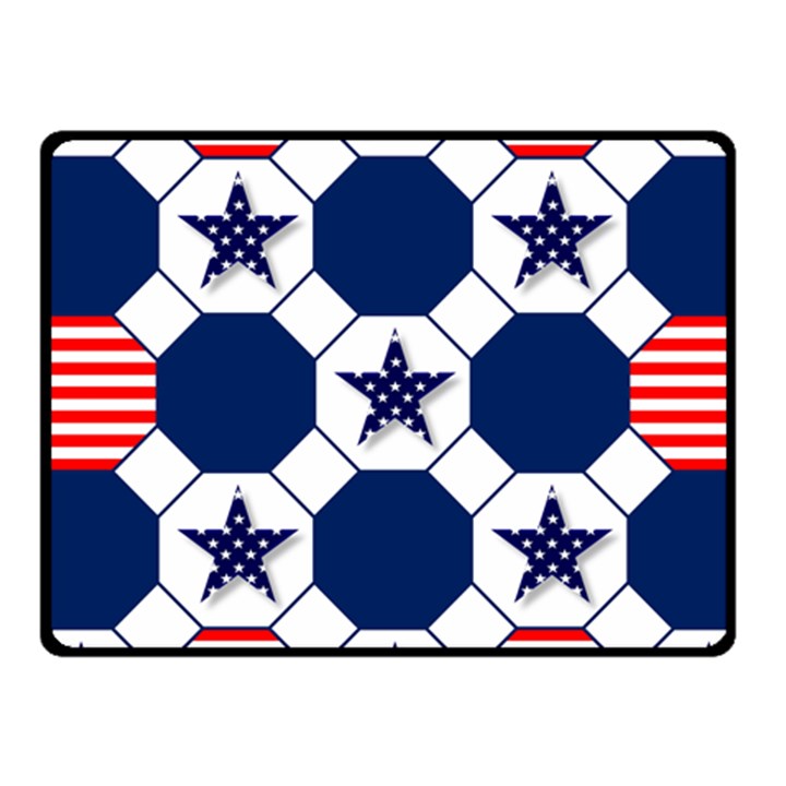 Patriotic Symbolic Red White Blue Fleece Blanket (Small)