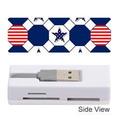 Patriotic Symbolic Red White Blue Memory Card Reader (stick) by Ravend