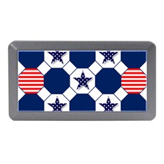 Patriotic Symbolic Red White Blue Memory Card Reader (mini) by Ravend