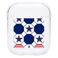 Patriotic Symbolic Red White Blue Hard Pc Airpods 1/2 Case by Ravend