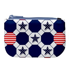 Patriotic Symbolic Red White Blue Large Coin Purse by Ravend