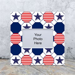 Patriotic Symbolic Red White Blue White Box Photo Frame 4  X 6  by Ravend