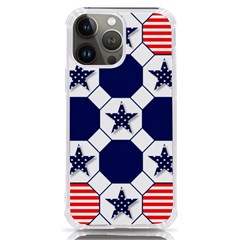 Patriotic Symbolic Red White Blue Iphone 13 Pro Max Tpu Uv Print Case by Ravend