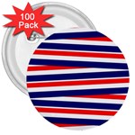 Red-white-blue-patriotic-ribbons 3  Buttons (100 pack)  Front