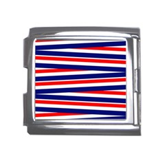 Red-white-blue-patriotic-ribbons Mega Link Italian Charm (18mm) by Ravend