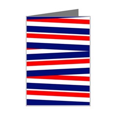 Red-white-blue-patriotic-ribbons Mini Greeting Card by Ravend