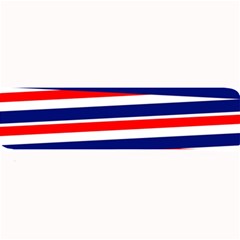 Red-white-blue-patriotic-ribbons Large Bar Mat by Ravend