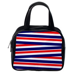 Red-white-blue-patriotic-ribbons Classic Handbag (one Side) by Ravend