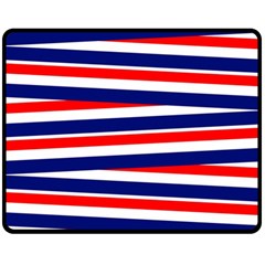 Red-white-blue-patriotic-ribbons Fleece Blanket (medium)