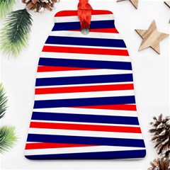 Red-white-blue-patriotic-ribbons Bell Ornament (two Sides)