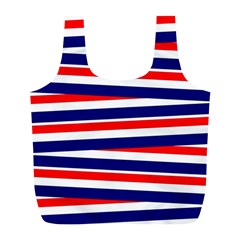 Red-white-blue-patriotic-ribbons Full Print Recycle Bag (l) by Ravend