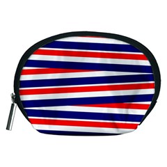 Red-white-blue-patriotic-ribbons Accessory Pouch (medium) by Ravend