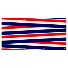 Red-white-blue-patriotic-ribbons Banner And Sign 8  X 4  by Ravend