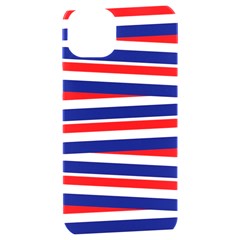 Red-white-blue-patriotic-ribbons Iphone 15 Pro Black Uv Print Pc Hardshell Case by Ravend