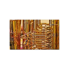 Tuba Valves Pipe Shiny Instrument Music Sticker Rectangular (10 Pack)