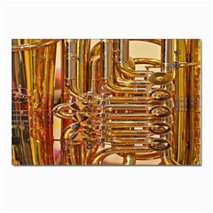 Tuba Valves Pipe Shiny Instrument Music Postcards 5  X 7  (pkg Of 10) by Ravend