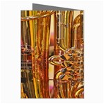 Tuba Valves Pipe Shiny Instrument Music Greeting Cards (Pkg of 8) Right