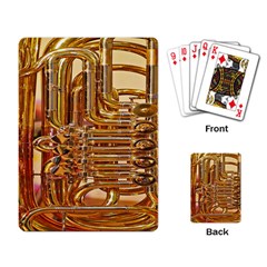 Tuba Valves Pipe Shiny Instrument Music Playing Cards Single Design (rectangle) by Ravend